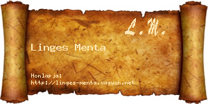 Linges Menta névjegykártya
